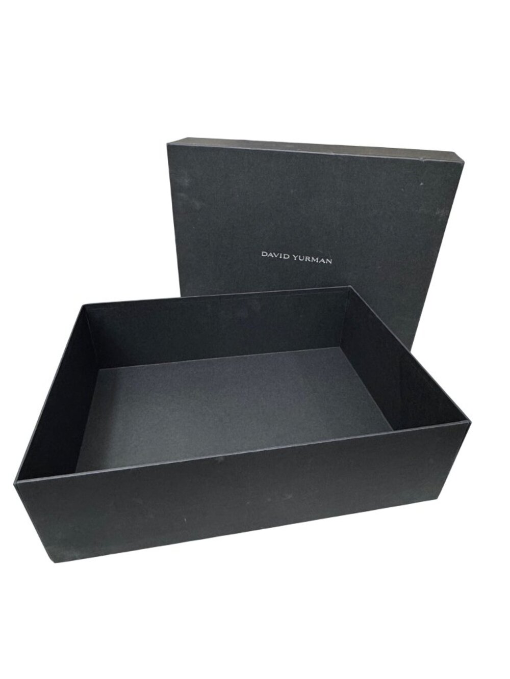David Yurman Large Black Gift Storage Box 14x10x4 w/ Lid Jewelry Or Accessories